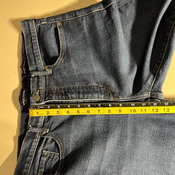 Banana‎ Republic Jeans Womens 31 Blue High Rise Straight Raw Hem Ankle Denim - Picture 6 of 13